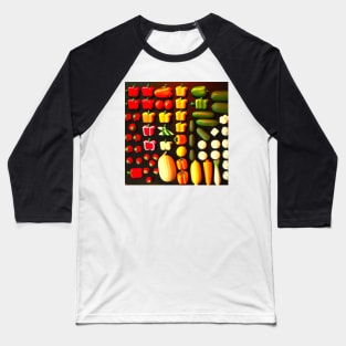 Size chart vegetable art Baseball T-Shirt